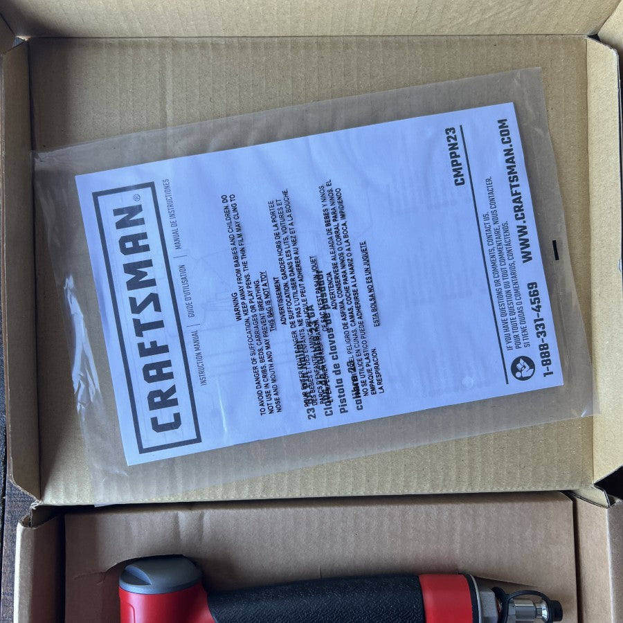 Craftsman Craftsman CMPPN23 23 Gauge Pin Nailer Pneumatic Gear Up