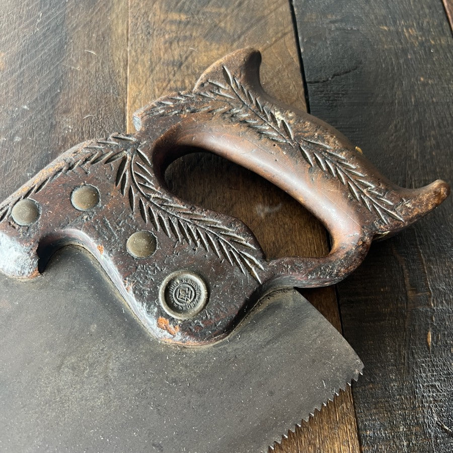 Other Henry Disston & Sons No. 12 Antique Hand Saw Gear Up