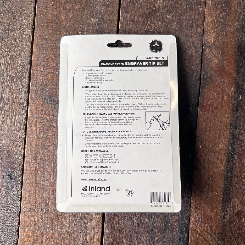 Inland 20-Piece Diamond Tipped Engraver Tip Set for Rotary Tools