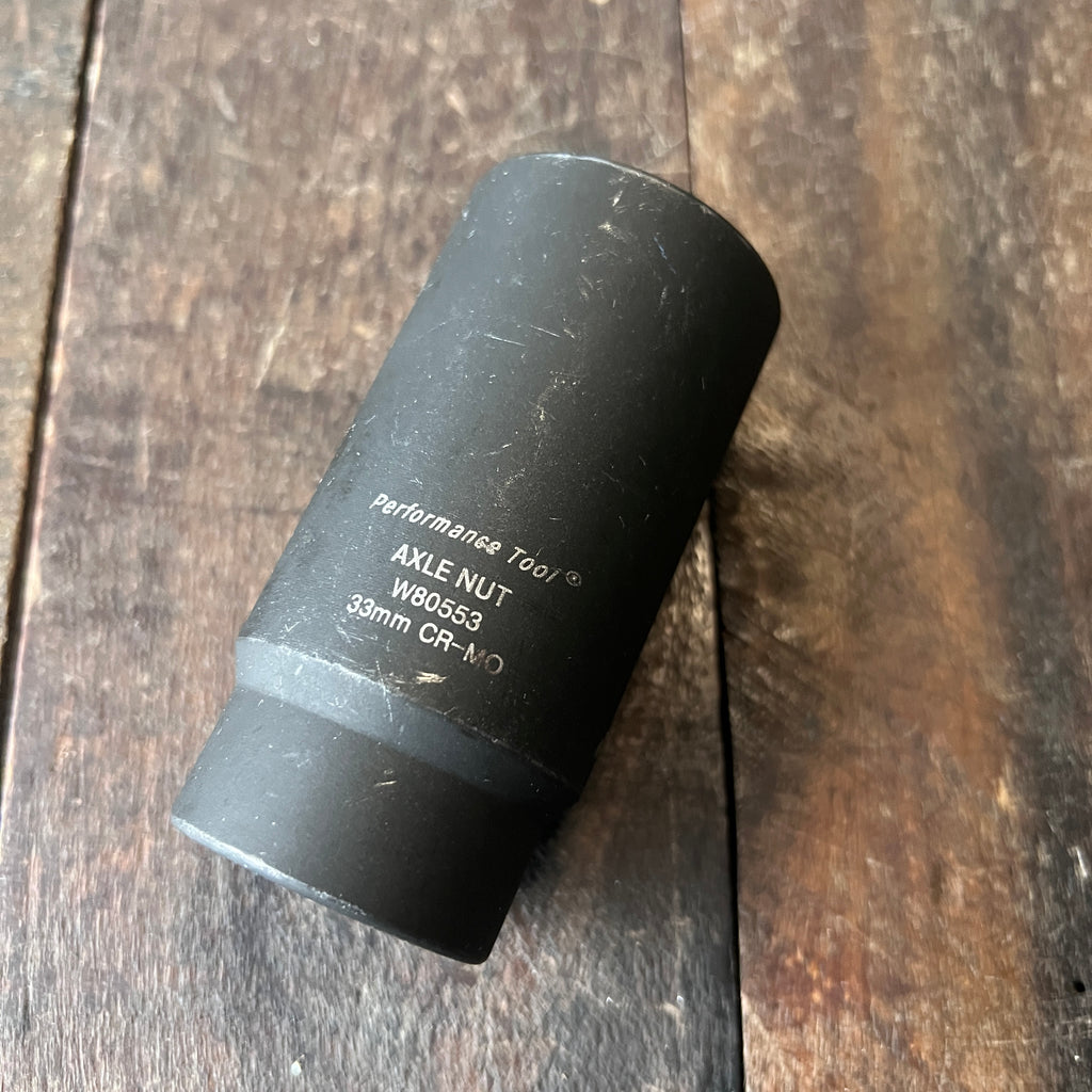Performance Tool 33mm Axle Nut Deep Socket W80553 CR-MO