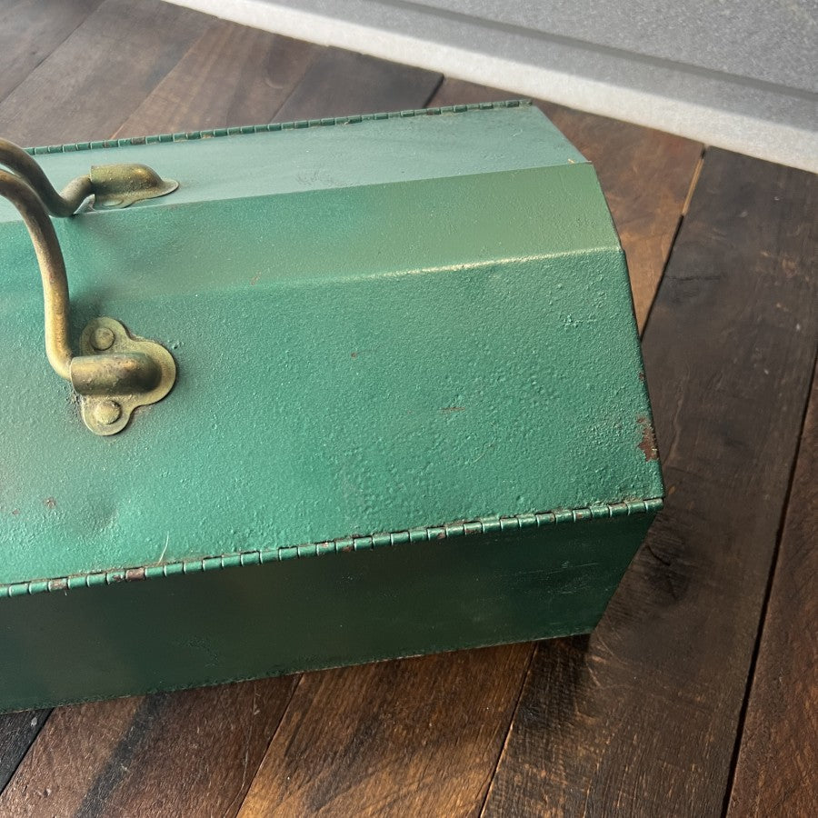Other PARK Vintage Metal Toolbox Model 802 Green Gear Up