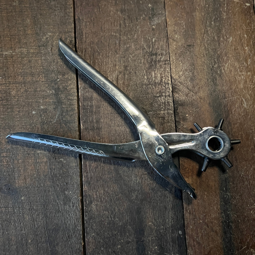 Unknown Revolving 6-Size Leather Hole Punch Pliers