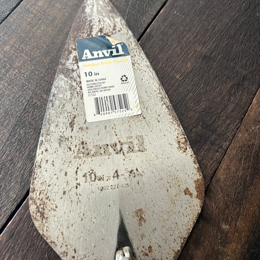 Anvil 57525 10 Inch London Brick Trowel