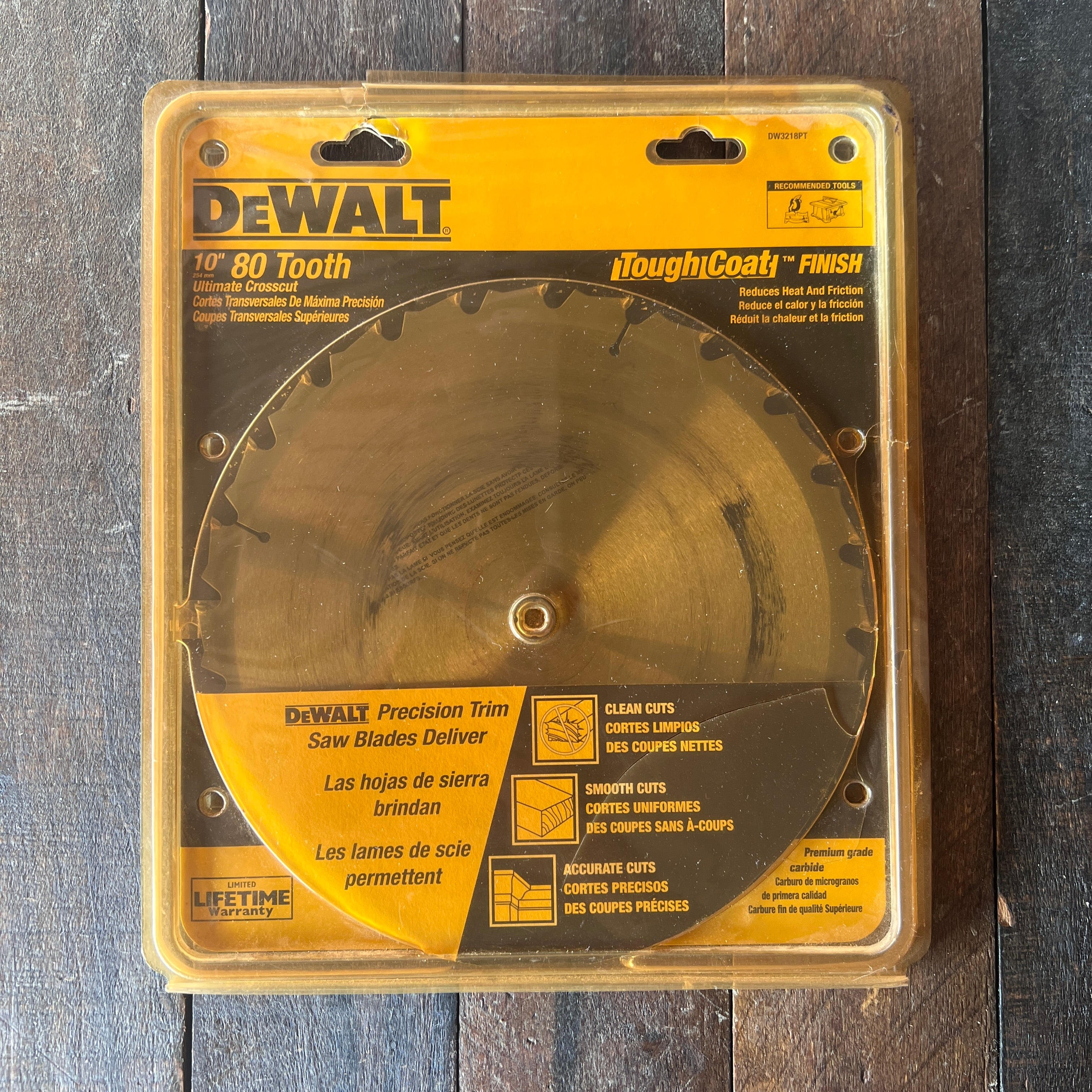DEWALT DeWalt 10-inch 80-Tooth Precision Trim Saw Blade