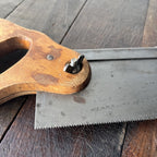 Unknown Vintage Wood Handle Dovetail Hand Saw Gear Up