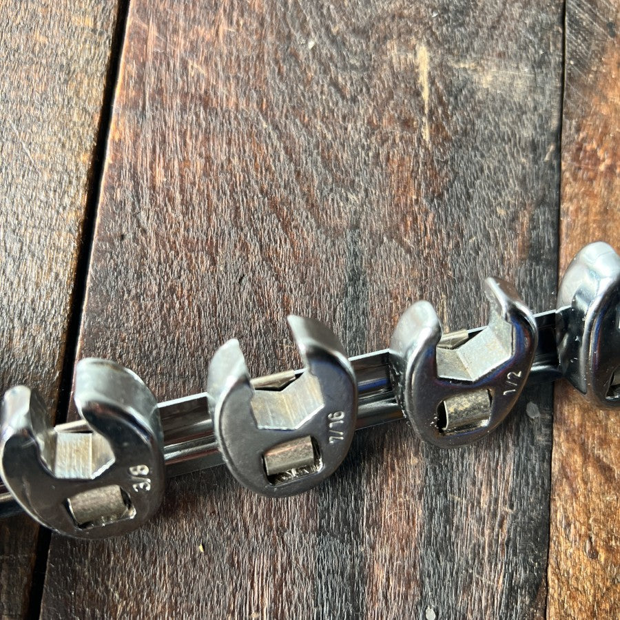 Unknown 8-Piece 3/8-Inch Drive SAE Crowfoot Wrench Set Gear Up