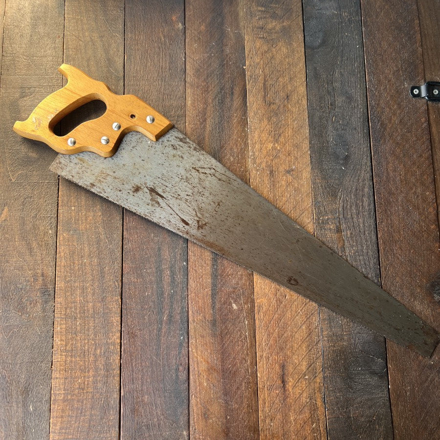 Disston D-23 26 Inch Vintage Hand Saw Wood Handle (USA)