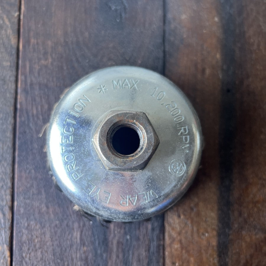 Weiler VORTEC PRO 4 Inch Knot Wire Cup Brush .025 Extra Coarse