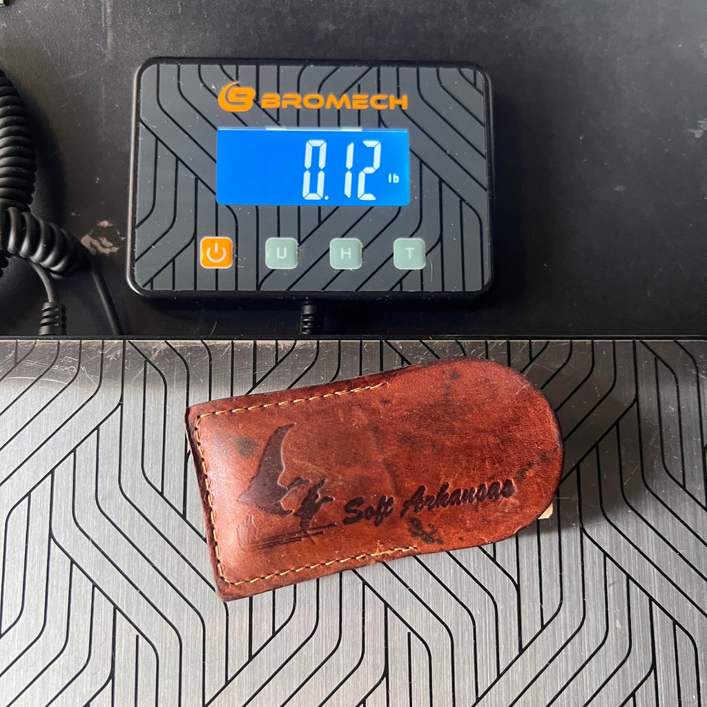 Washita Mountain Whetstone Company Soft Arkansas Pocket Sharpening Stone with Pouch (USA) Gear Up