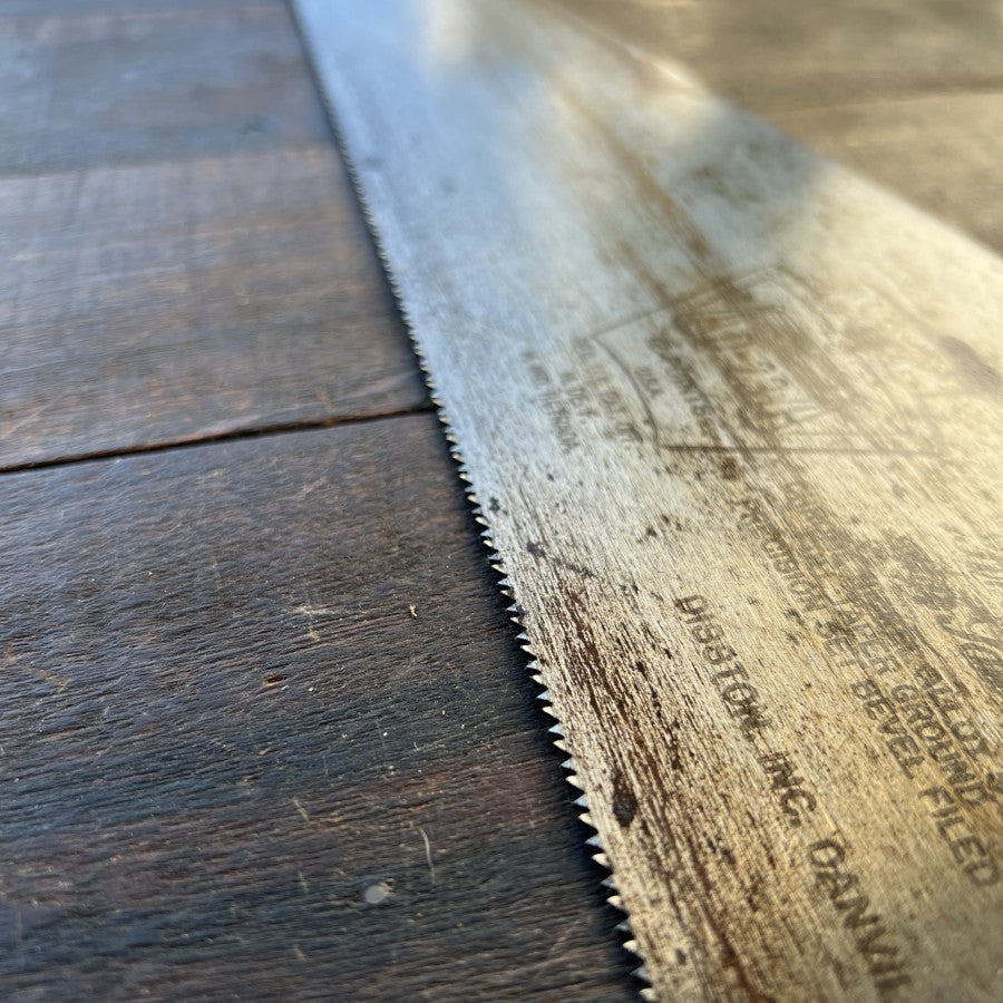 Disston D-23 26 Inch Vintage Hand Saw Wood Handle (USA)