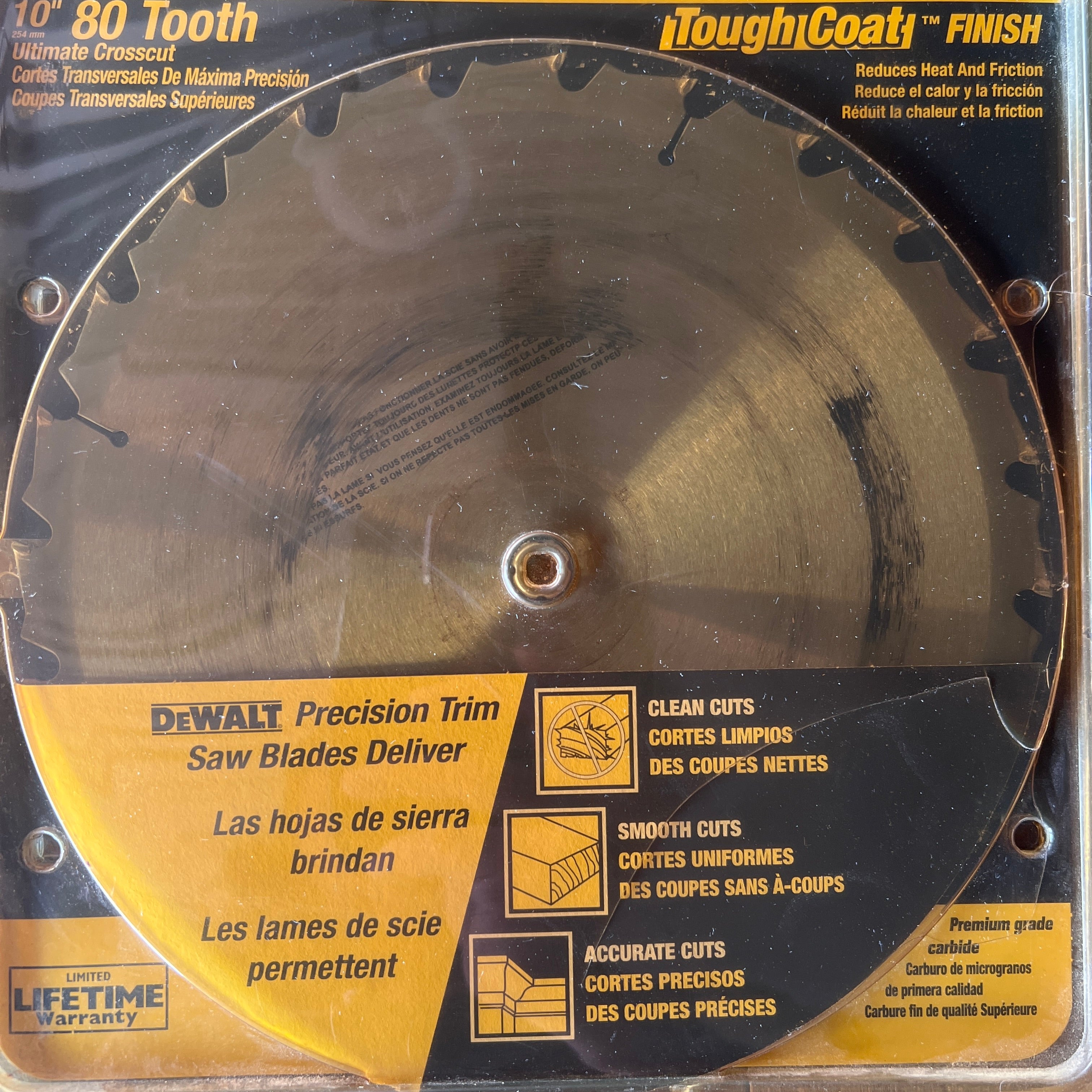 DEWALT DeWalt 10-inch 80-Tooth Precision Trim Saw Blade