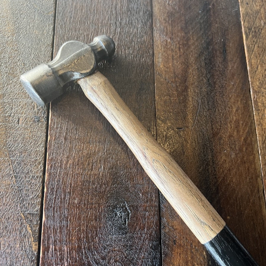 Unknown Restored Vintage Ball Peen Hammer Wooden Handle 12.5 Inch Handle 1 Lb Gear Up