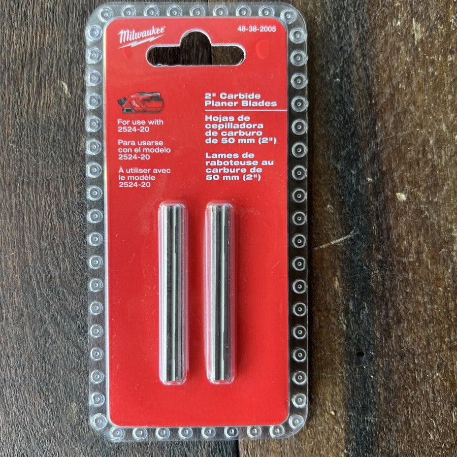 Milwaukee 2 Inch Carbide Planer Blades 48-38-2005