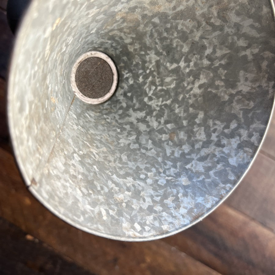 Unknown Vintage Galvanized Flexible Funnel 19 Inch Long Spout Gear Up
