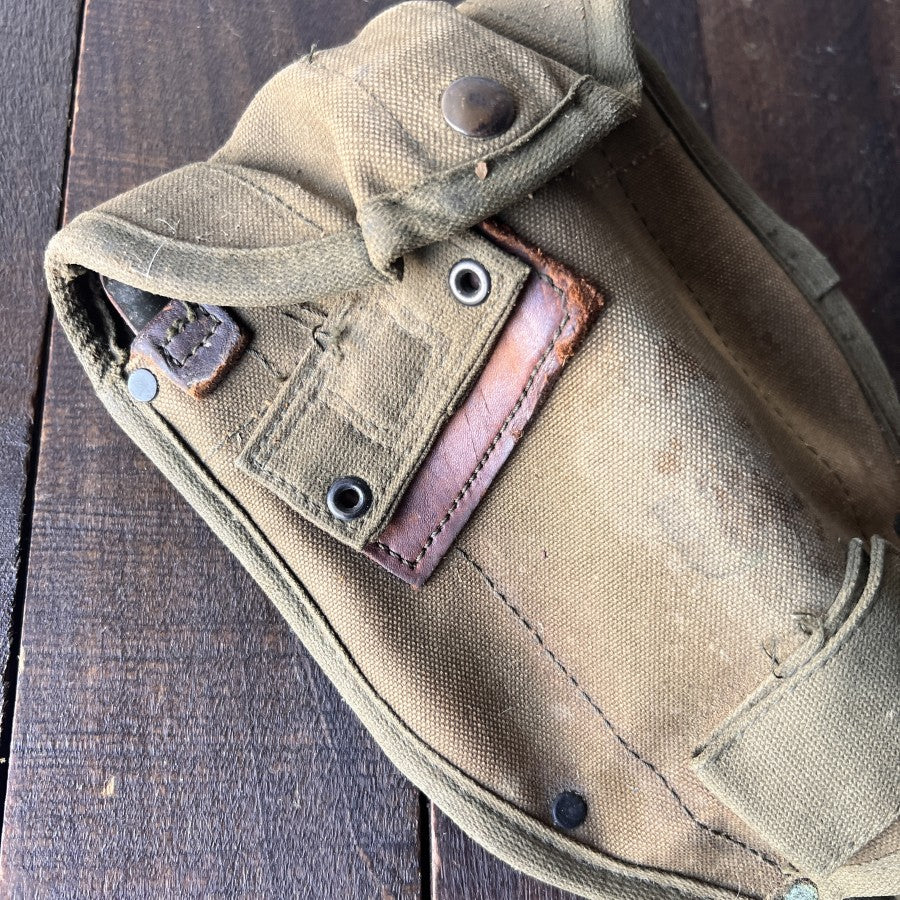 Other Original Vietnam ERA 1965 AMES E-Tool Entrenching Tool w/Pick & Canvas Cover Gear Up