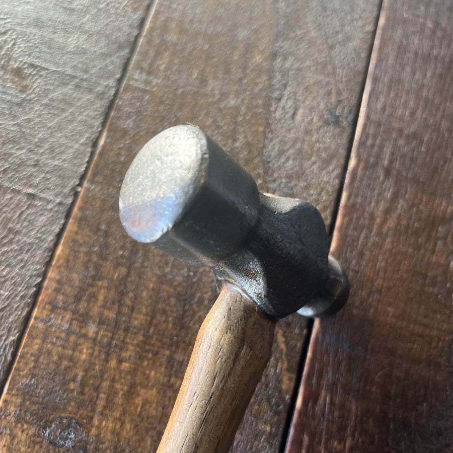 Unknown Restored Vintage Ball Peen Hammer Wooden Handle 12.5 Inch Handle 1 Lb Gear Up