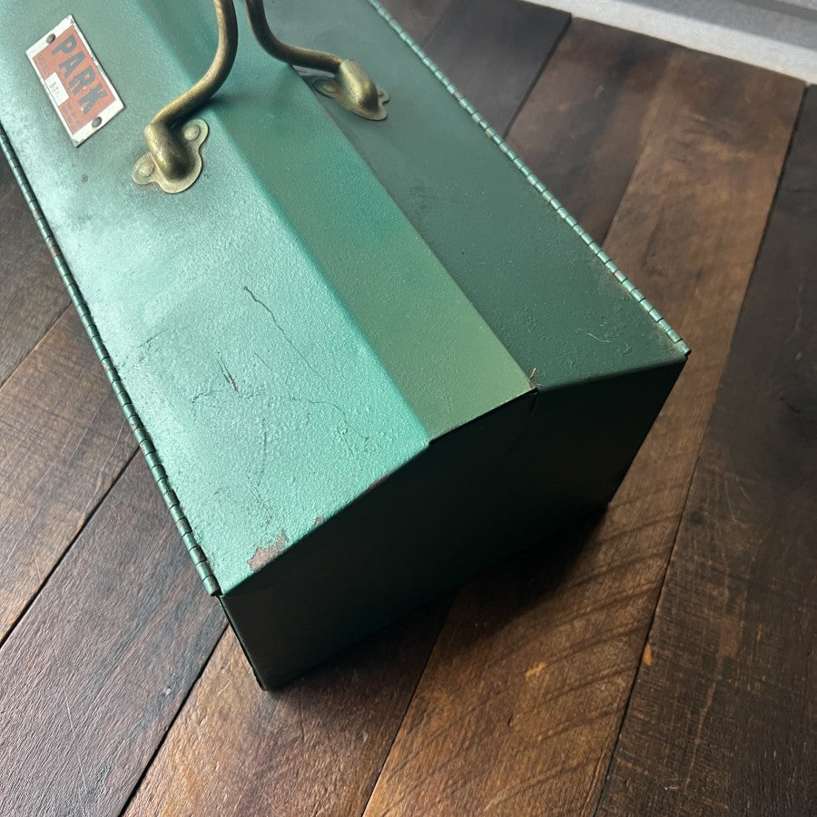 Other PARK Vintage Metal Toolbox Model 802 Green Gear Up