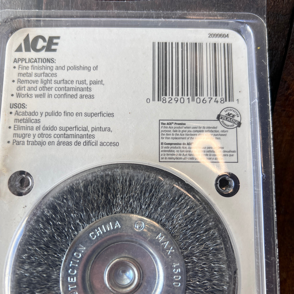 ACE ACE 3 in. Fine Wire Wheel Brush w/ 1/4 in. Shank Gear Up