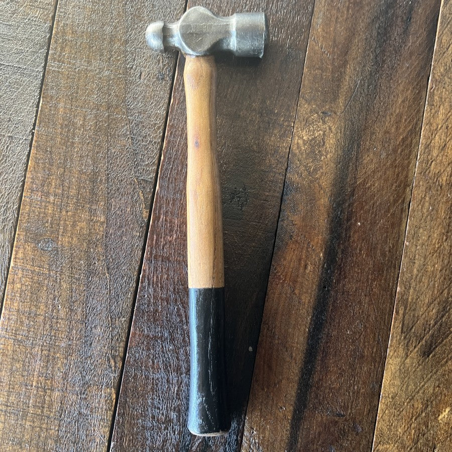 Unknown Restored Vintage Ball Peen Hammer Wooden Handle 12.5 Inch Handle 1 Lb Gear Up
