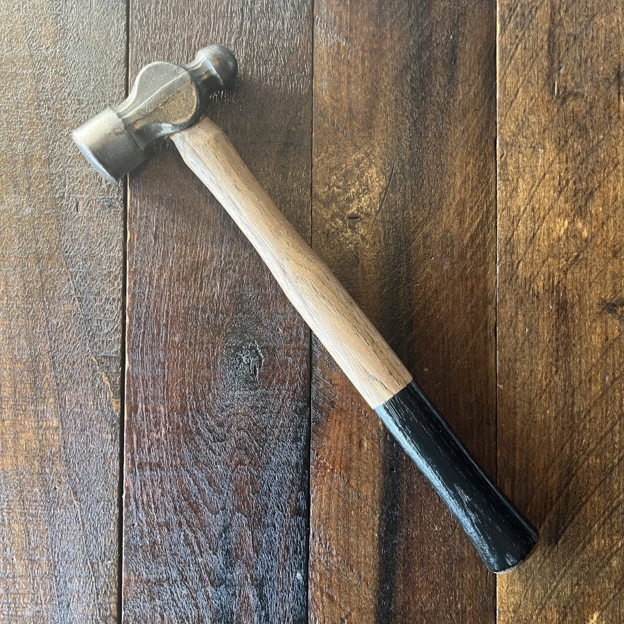 Unknown Restored Vintage Ball Peen Hammer Wooden Handle 12.5 Inch Handle 1 Lb Gear Up