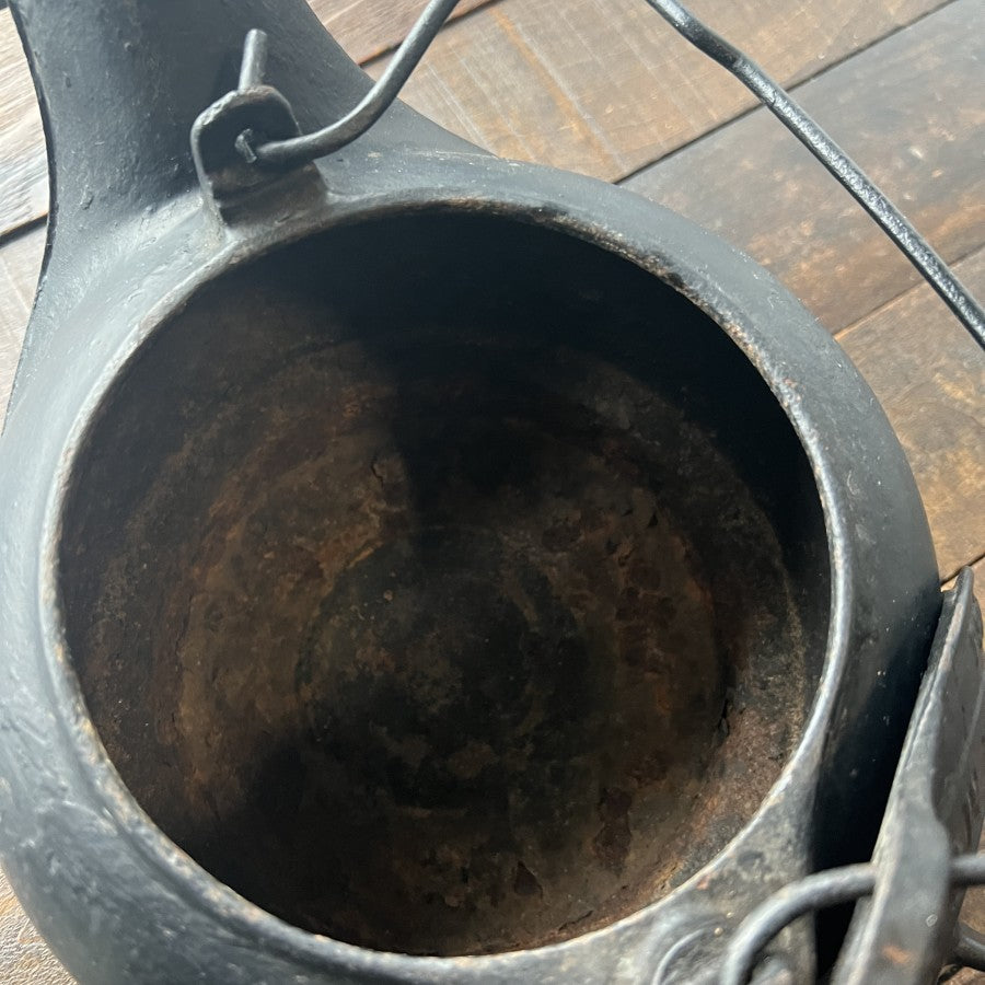 Other G.F. Filley Antique Cast Iron Tea Kettle with Swivel Lid Gear Up