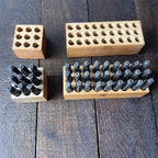 Steel Letter and Number Punch Stamp Set with Wood Holders
