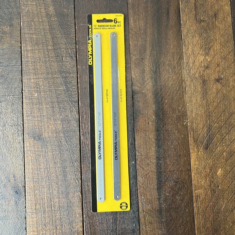 Olympia Tools 6 Piece 12 Inch Hacksaw Blade Set