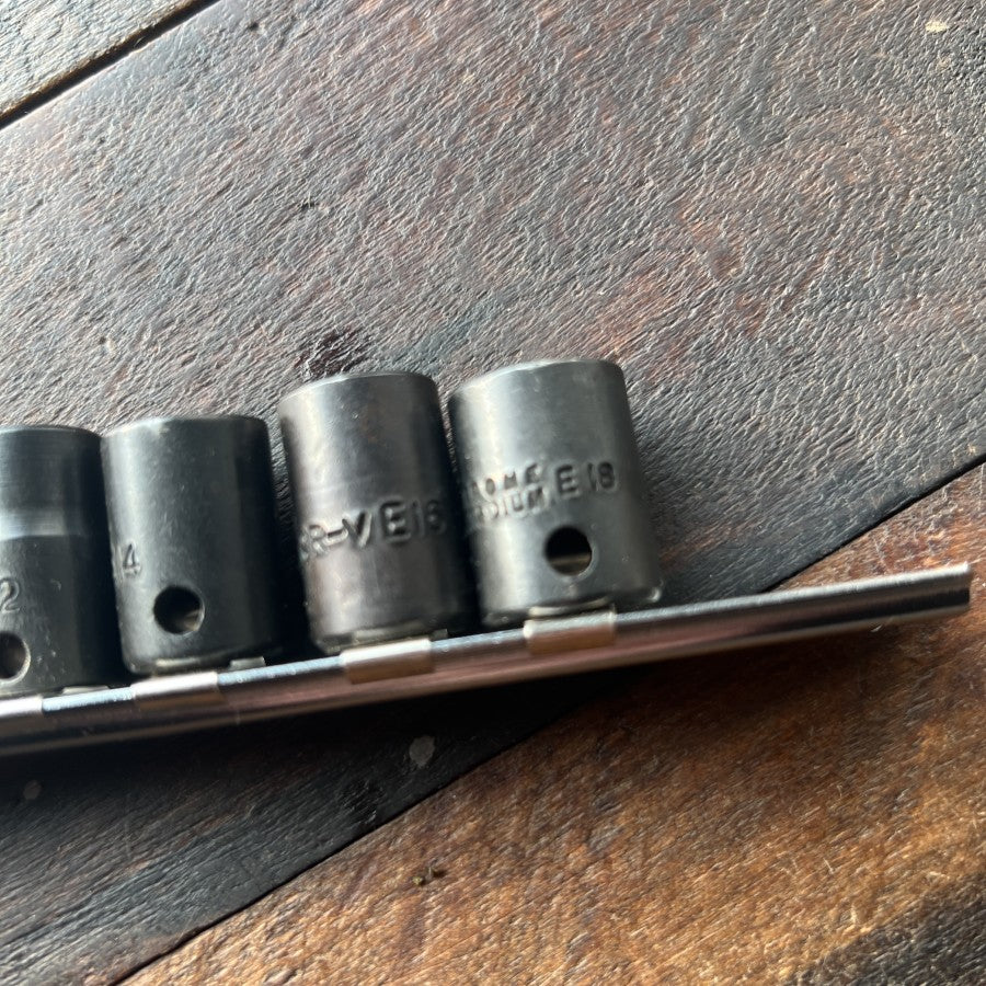 E Torx Socket Set with Rail External Star Bit Sockets