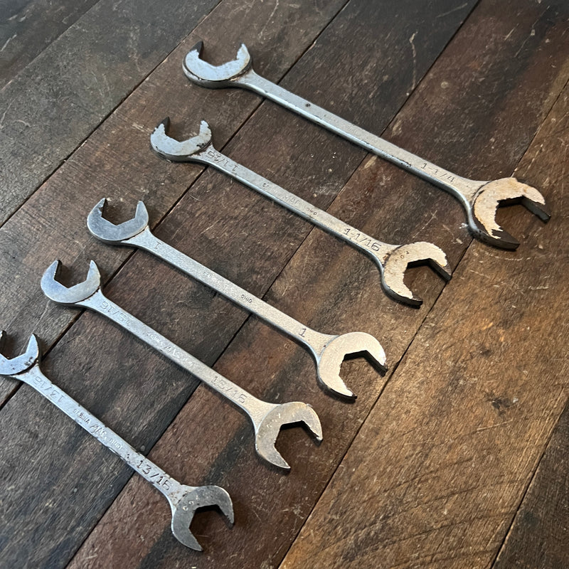 Duro-Chrome Vintage Duro-Chrome 4-Piece Combination Wrench Set DA26-DA40