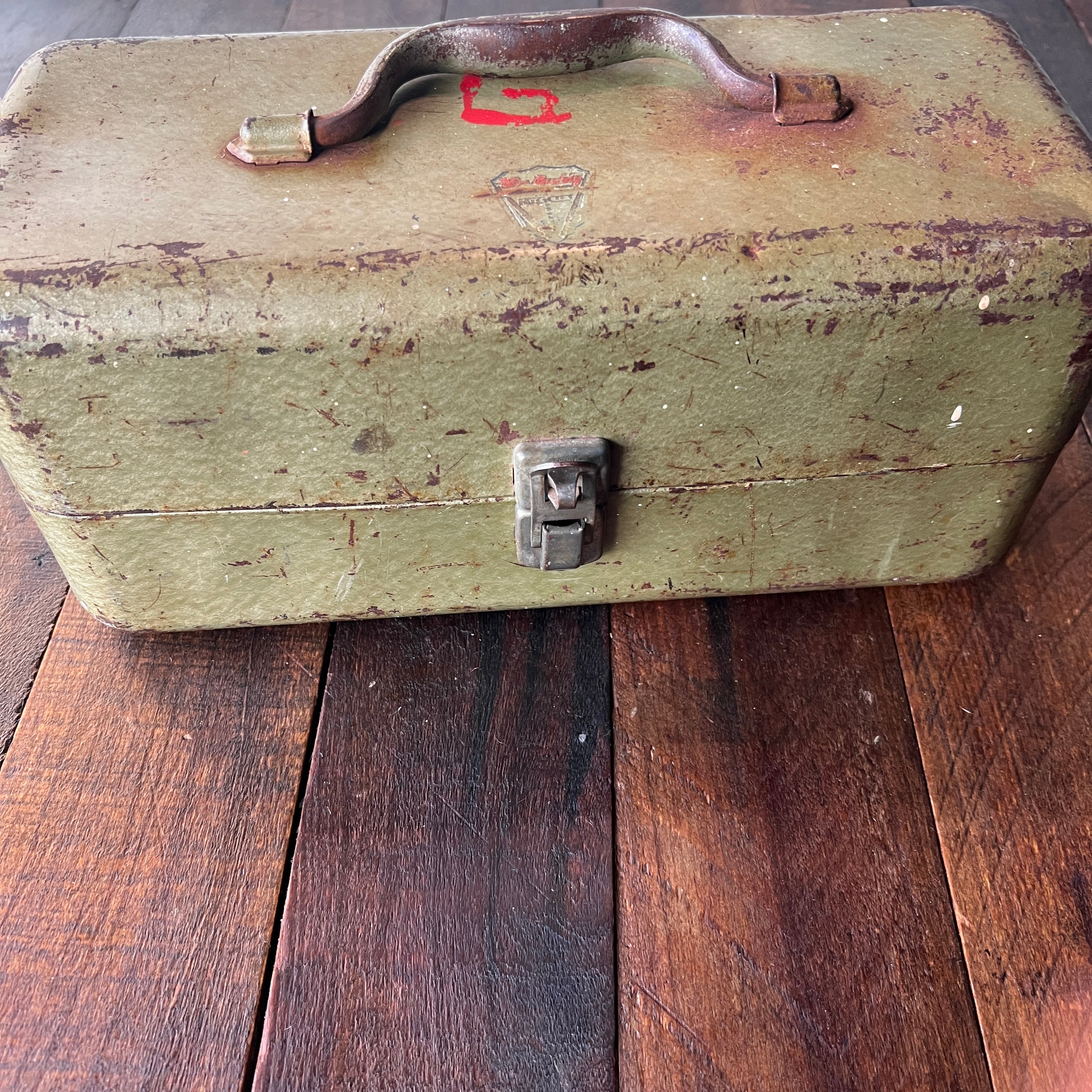 Unknown Vintage Union Metal Multi-Level Toolbox Tool Storage Gear Up