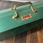 Other PARK Vintage Metal Toolbox Model 802 Green Gear Up