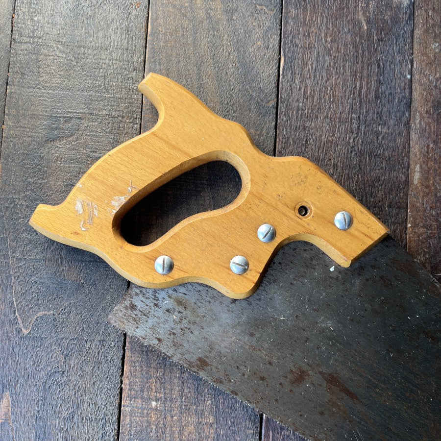 Disston D-23 26 Inch Vintage Hand Saw Wood Handle (USA)