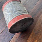 Unknown Vintage Kelly Gas Can Galvanized Metal Red Bands Collectible Gear Up