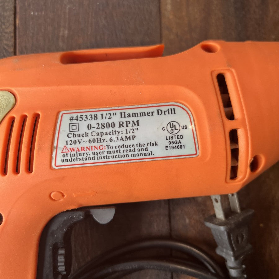 Chicago Electric Chicago Electric 1/2 Inch Hammer Drill 45338 Gear Up