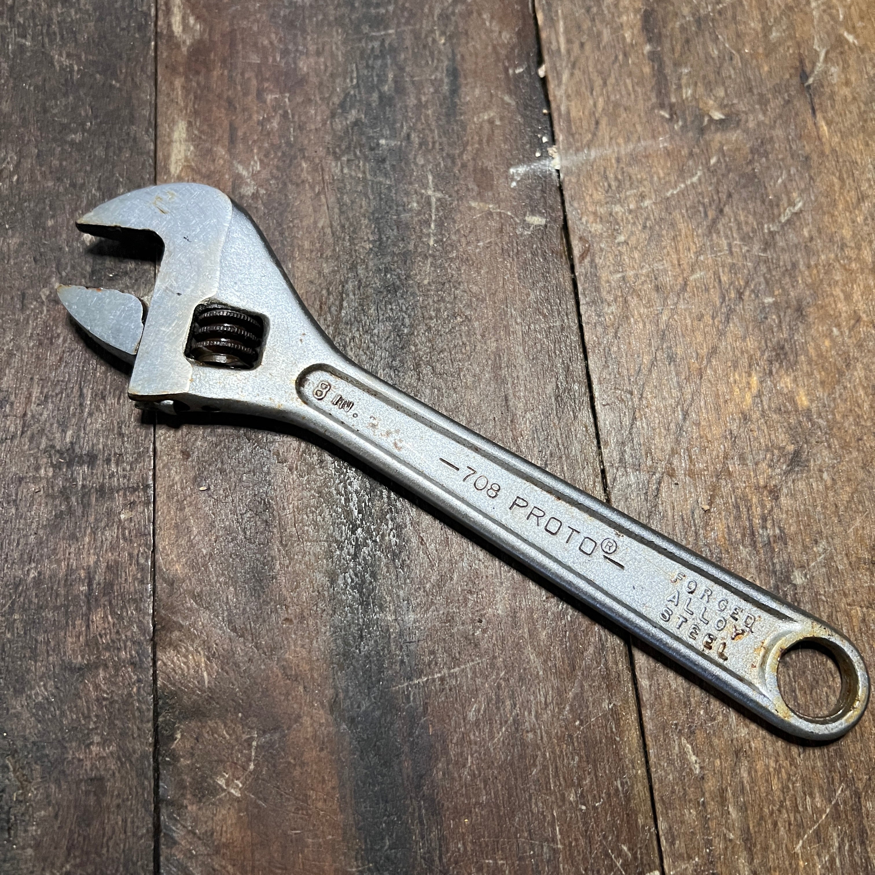 Proto Proto 708 8-Inch Adjustable Wrench - Made in USA