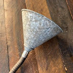 Unknown Vintage Galvanized Flexible Funnel 19 Inch Long Spout Gear Up