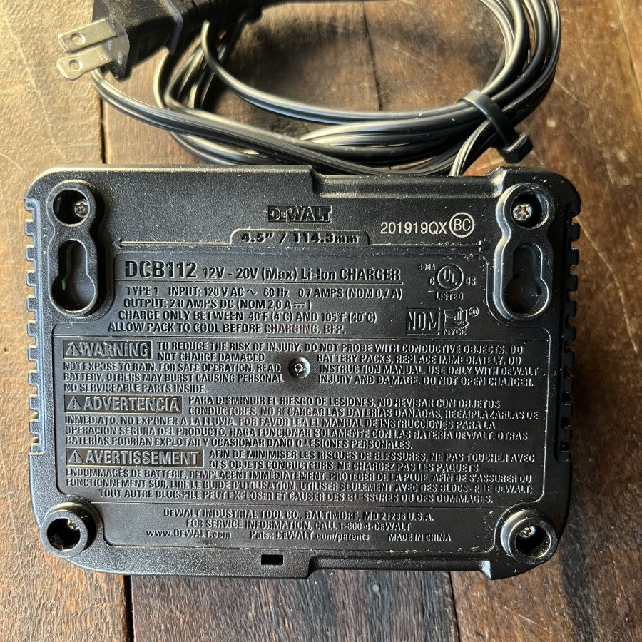 DeWalt DCB112 Charger 12v/20v