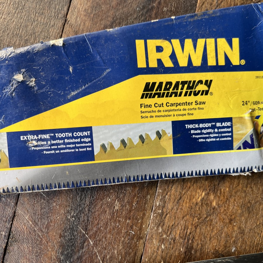 IRWIN Marathon 24 Inch Fine Cut Carpenter Hand Saw