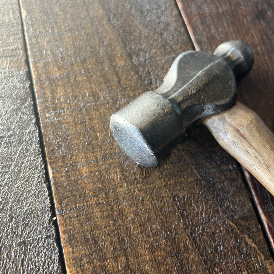 Unknown Restored Vintage Ball Peen Hammer Wooden Handle 12.5 Inch Handle 1 Lb Gear Up