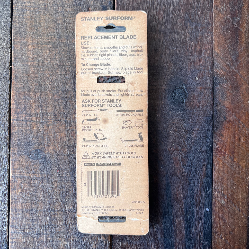 Stanley Stanley Surform Replacement Blade 5 1/2 Inch Flat Fine Cut 21-398 (New) Gear Up