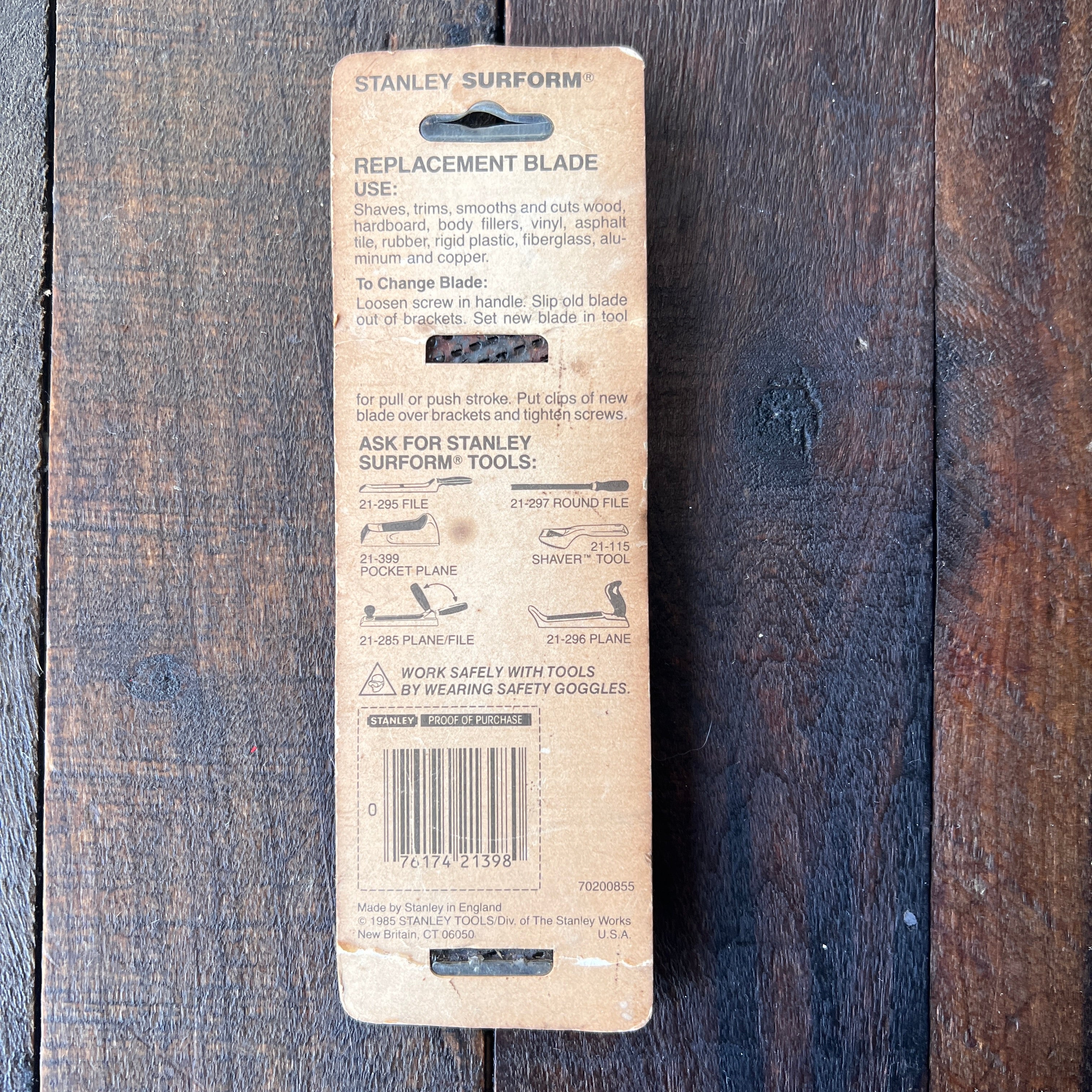 Stanley Stanley Surform Replacement Blade 5 1/2 Inch Flat Fine Cut 21-398 (New) Gear Up