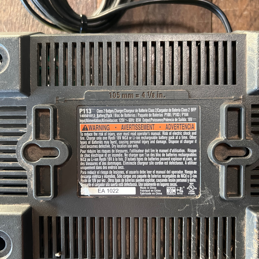 Ryobi Ryobi ONE+ 18V P113 Battery Charger for NiCd & Li-Ion Batteries