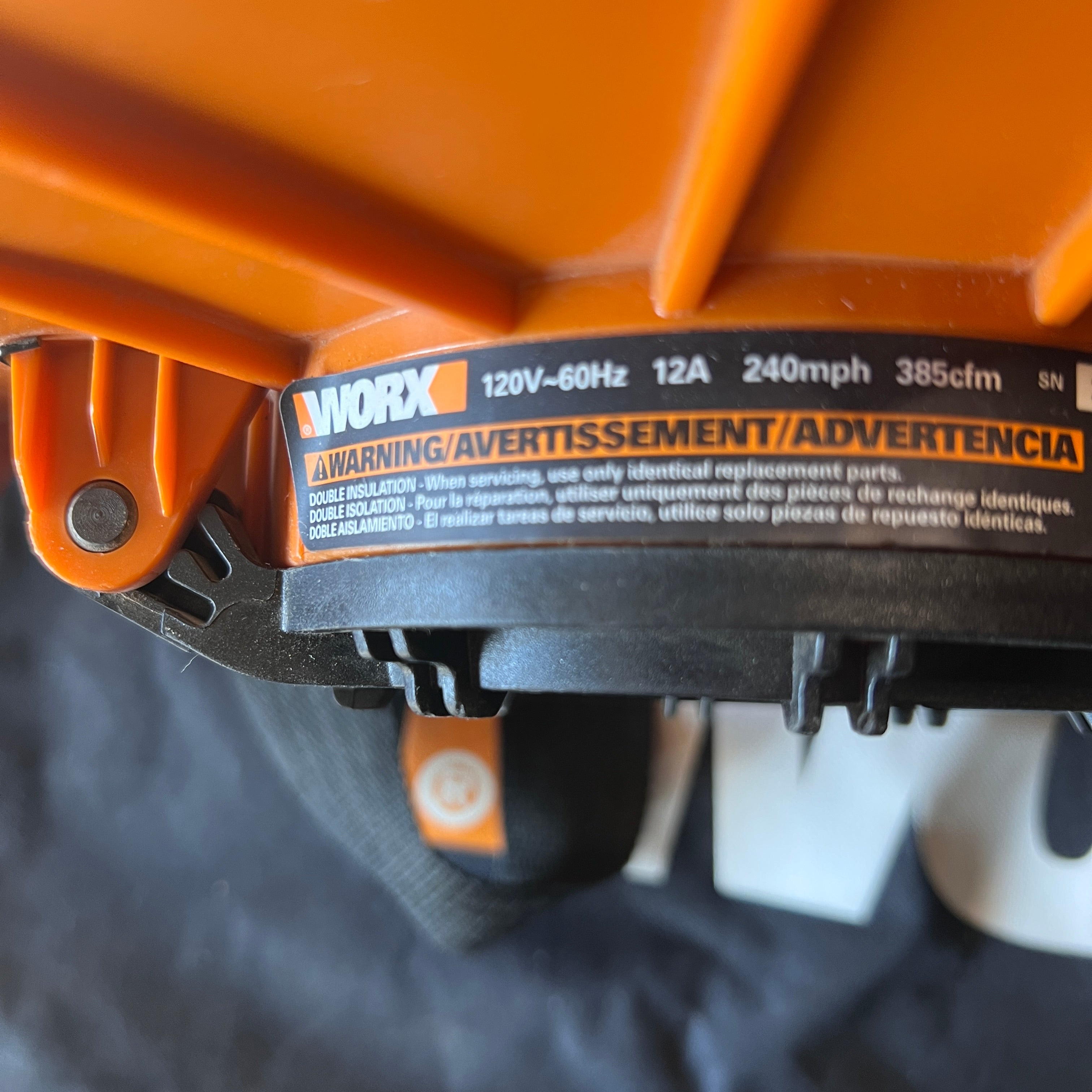 WORX Worx WG508 Blower/Vacuum/Mulcher With Accessories (Bag & Tubes)