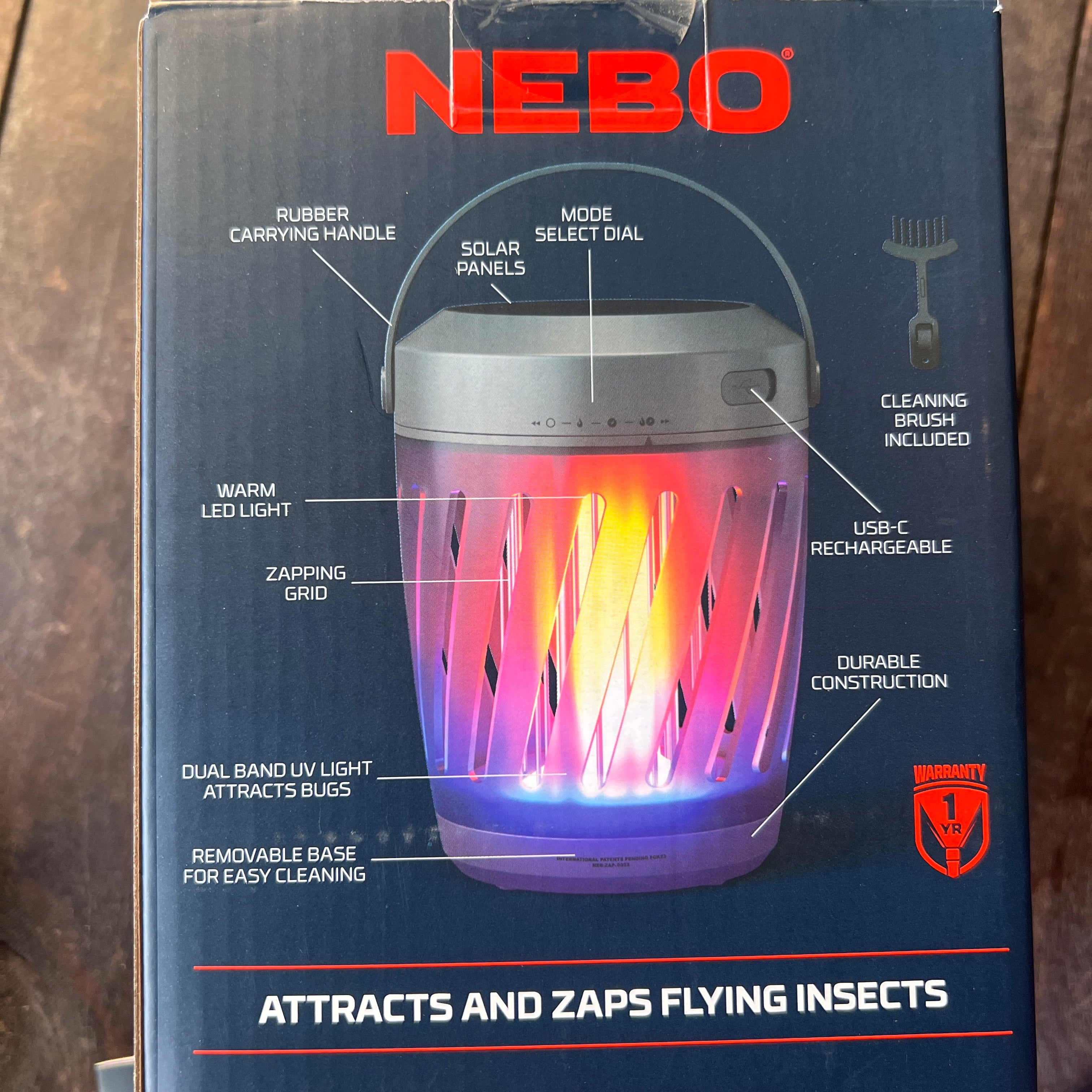 NEBO NEBO Solar/ USB-C Rechargeable LED Bug Zapper Lantern Gear Up