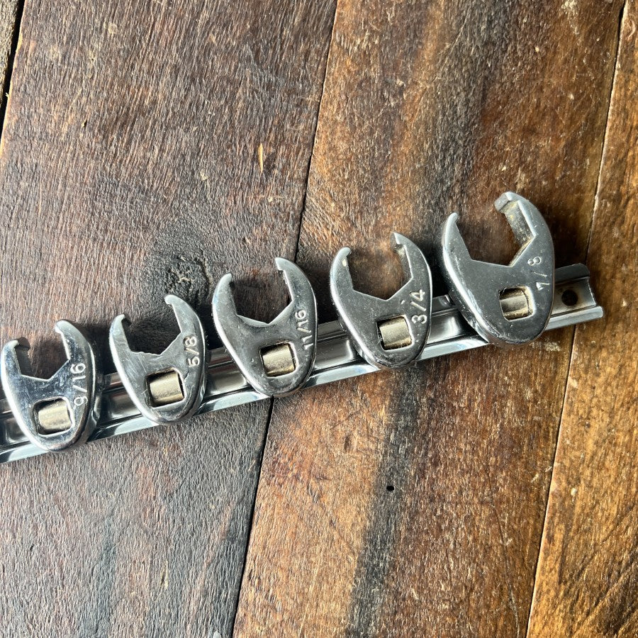 Unknown 8-Piece 3/8-Inch Drive SAE Crowfoot Wrench Set Gear Up