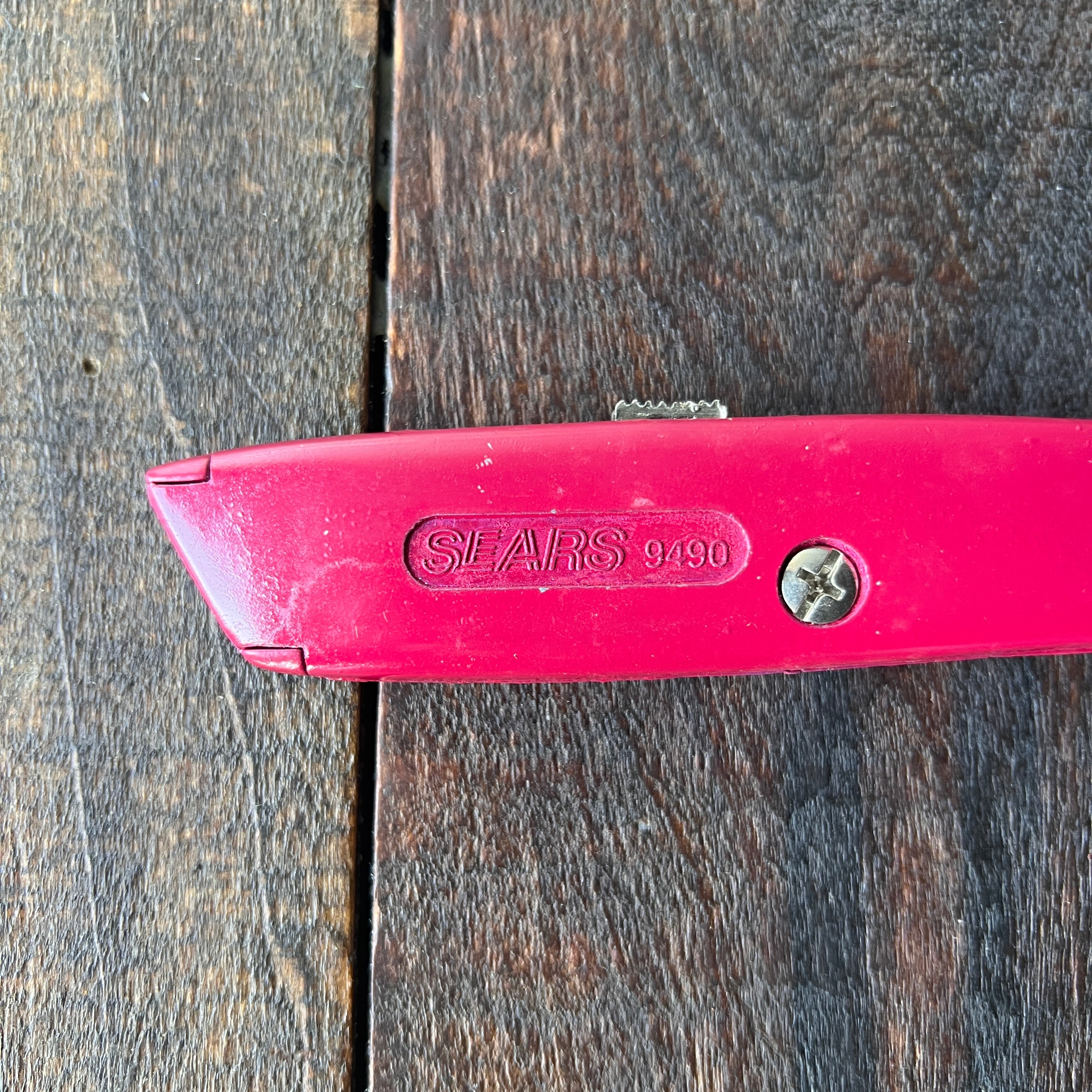 Sears Sears Utility Knife Retractable Blade 9490 Red Gear Up