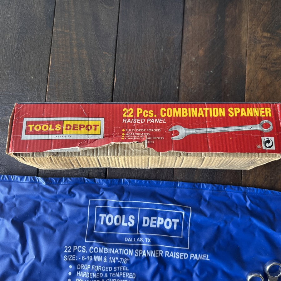 Other Tools Depot 22-Piece SAE Metric Combination Wrench Set Gear Up