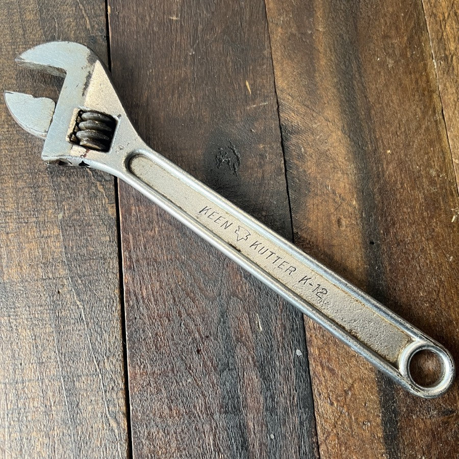 Rare Vintage Keen Kutter K-12 Adjustable Wrench 12 Inch (USA)