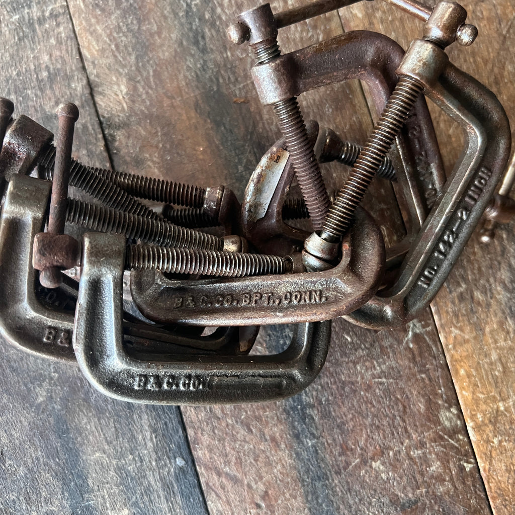 Billings & Spencer Lot of 8 Vintage 2-Inch C-Clamps (USA) Gear Up
