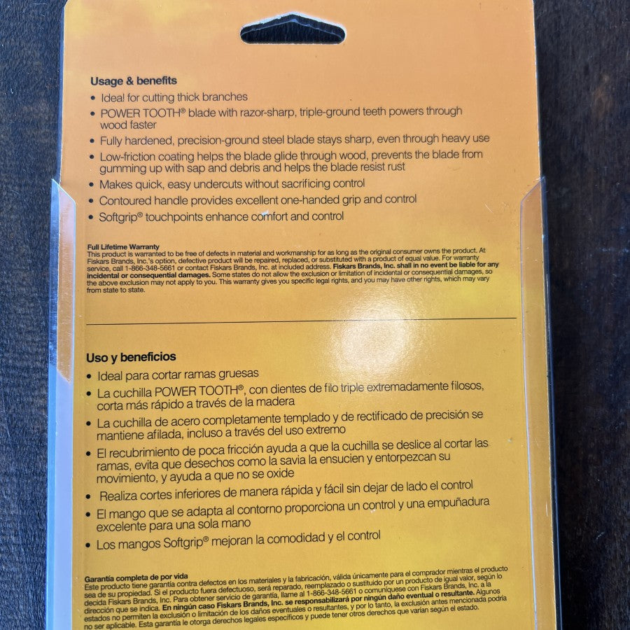 Fiskars 13 Inch Power Tooth Pull Saw Hand Tool